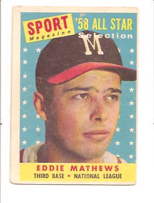 1958 Topps #480 Eddie Mathews AS