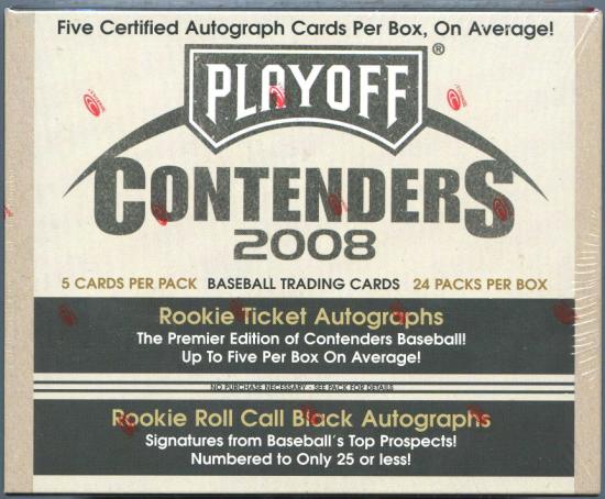 2008 Playoff Contenders Baseball Sports Trading Cards Hobby Box