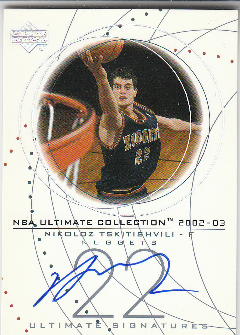 2002-03 Ultimate Collection Signatures #NTS Nikoloz Tskitishvili
