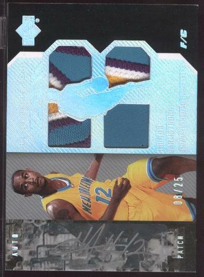 2006-07 UD Black Autographs Rookie Materials #HA Hilton Armstrong