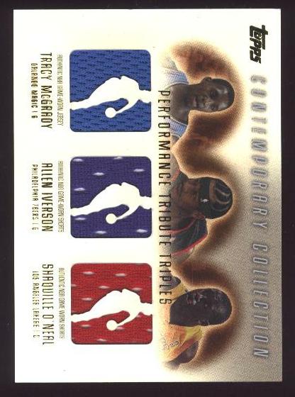 2003-04 Topps Contemporary Collection Performance Tribute Triples #MIS Tracy McGrady/Allen Iverson/Shaquille O'Neal