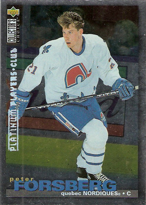 1995-96 Collector's Choice Player's Club Platinum #26 Peter Forsberg