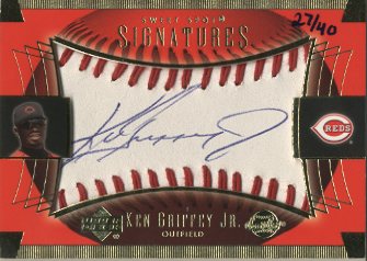 2003 Sweet Spot Signatures Blue Ink #KGJ Ken Griffey Jr.