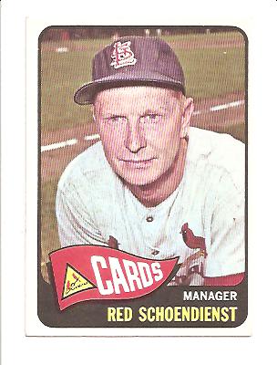 1965 Topps #556 Red Schoendienst MG SP