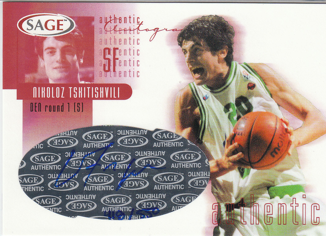 2002 SAGE Autographs Red #A30 Nikoloz Tskitishvili/550