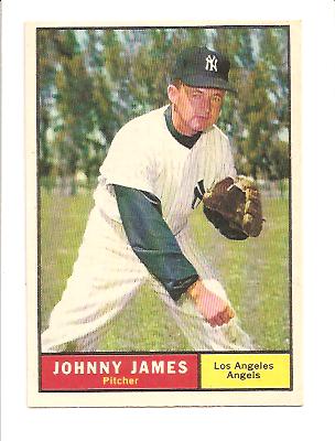 1961 Topps #457 Johnny James/(Listed as Angel,/but wearing Yankee/uniform and cap)