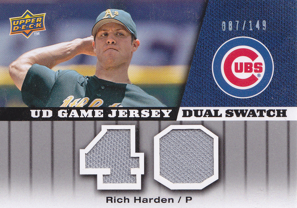 2009 Upper Deck UD Game Jersey Dual #GJRH Rich Harden/149