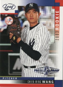 2003 Leaf Press Proofs Blue #325 Chien-Ming Wang ROO