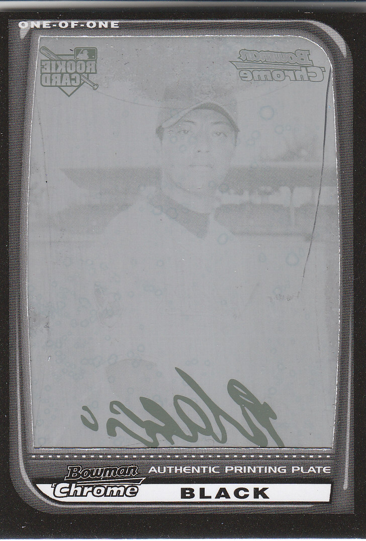 2008 Bowman Chrome Printing Plates Black #219 Masahide Kobayashi
