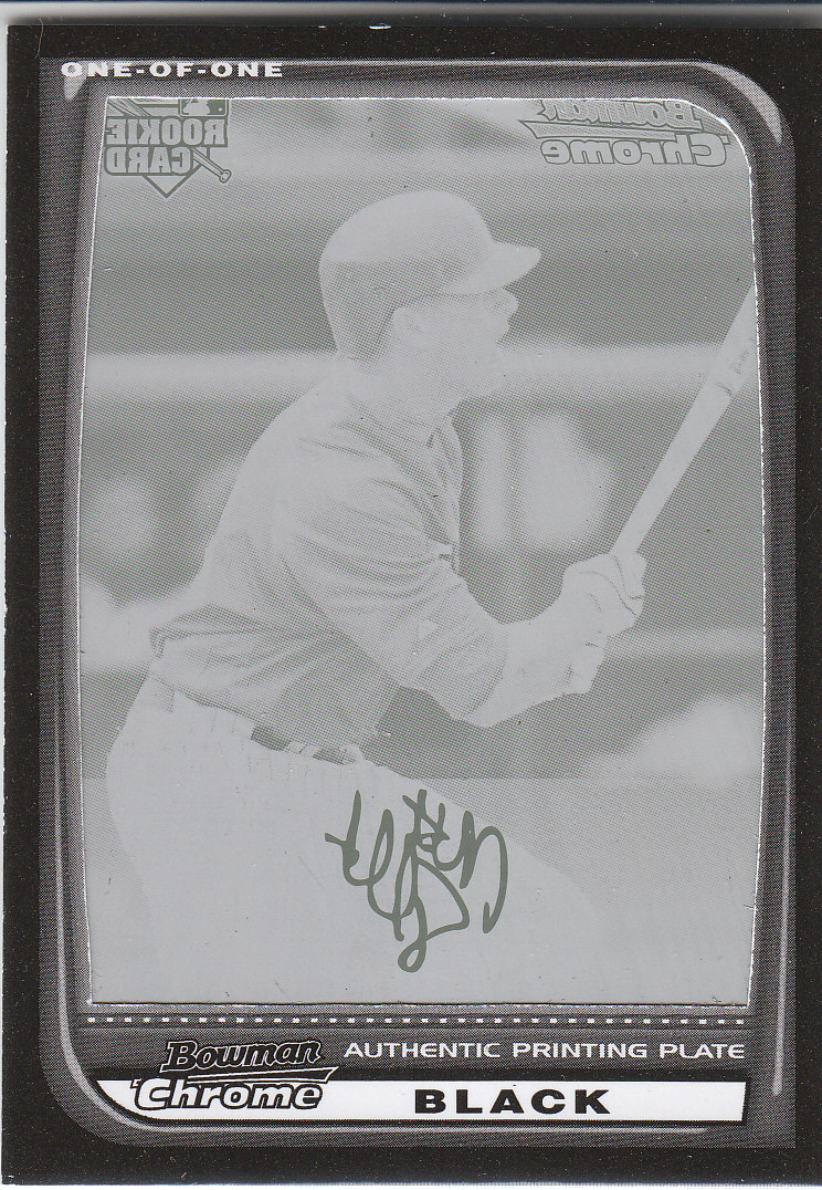2008 Bowman Chrome Printing Plates Black #218 Matt Tolbert