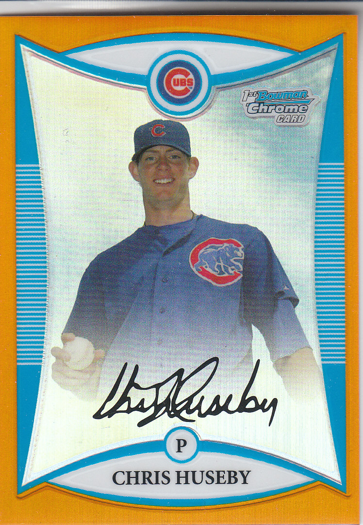 2008 Bowman Chrome Prospects Orange Refractors #BCP192 Chris Huseby