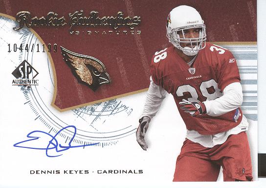 2008 SP Authentic #220 Dennis Keyes AU RC
