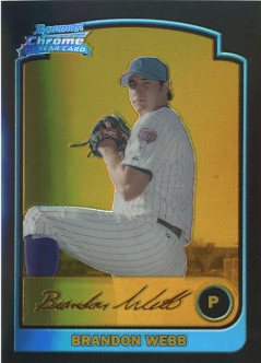 2003 Bowman Chrome Gold Refractors #179 Brandon Webb