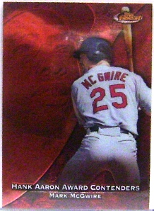 1999 Finest Aaron Award Contenders #HA9 Mark McGwire