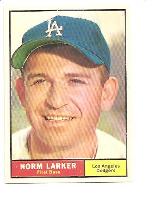 1961 Topps #130 Norm Larker