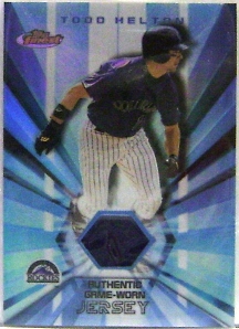 2002 Finest Jersey Relics #FJRTH Todd Helton