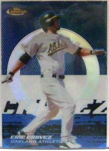 2005 Finest Refractors Blue #33 Eric Chavez