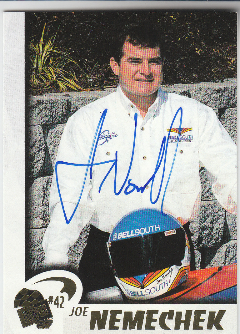 1997 Press Pass Autographs #22 Joe Nemechek PPP