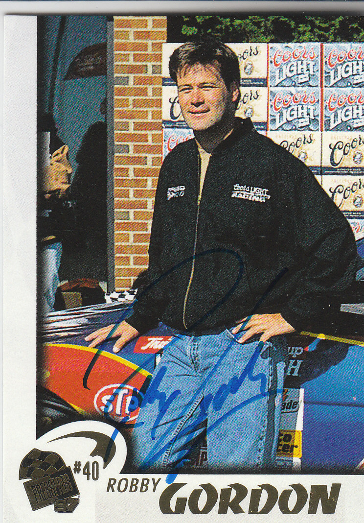 1997 Press Pass Autographs #24 Robby Gordon PPP/VIP