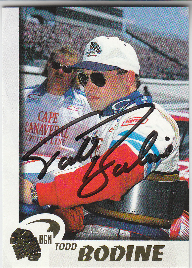 1997 Press Pass Autographs #31 Todd Bodine PPP/VIP