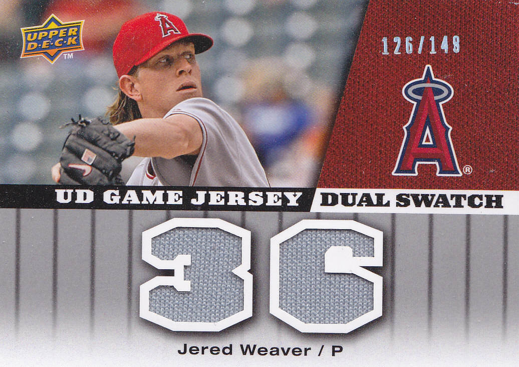2009 Upper Deck UD Game Jersey Dual #GJWE Jered Weaver/149