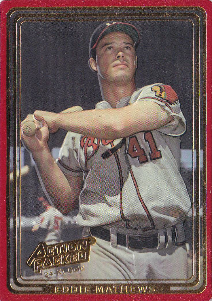 1993 Action Packed ASG 24K #51G Eddie Mathews