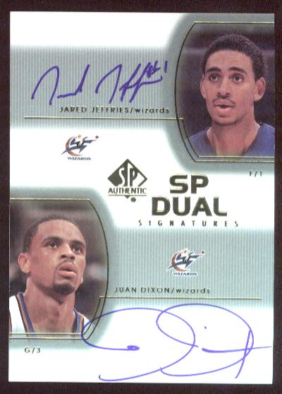 2002-03 SP Authentic SP Dual Signatures #JJJD Juan Dixon/Jared Jeffries