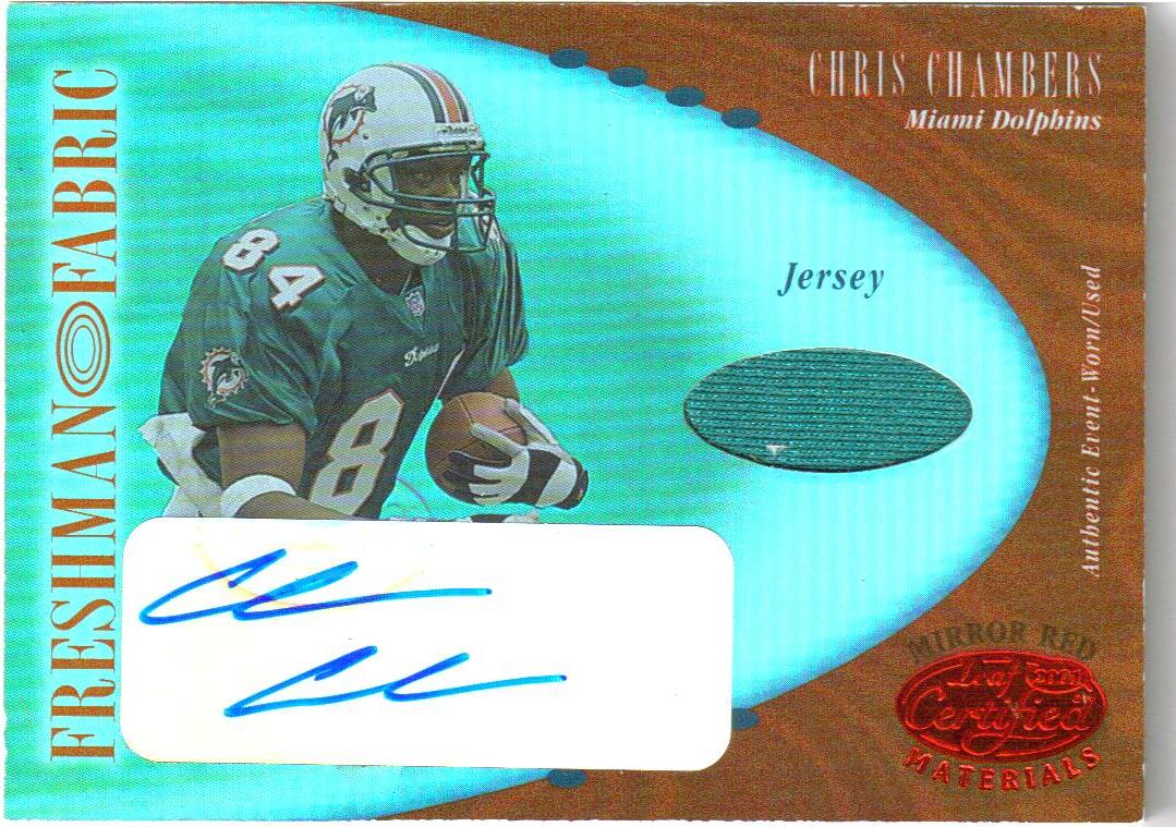 2001 Leaf Certified Materials Mirror Red #113 Chris Chambers FF AU