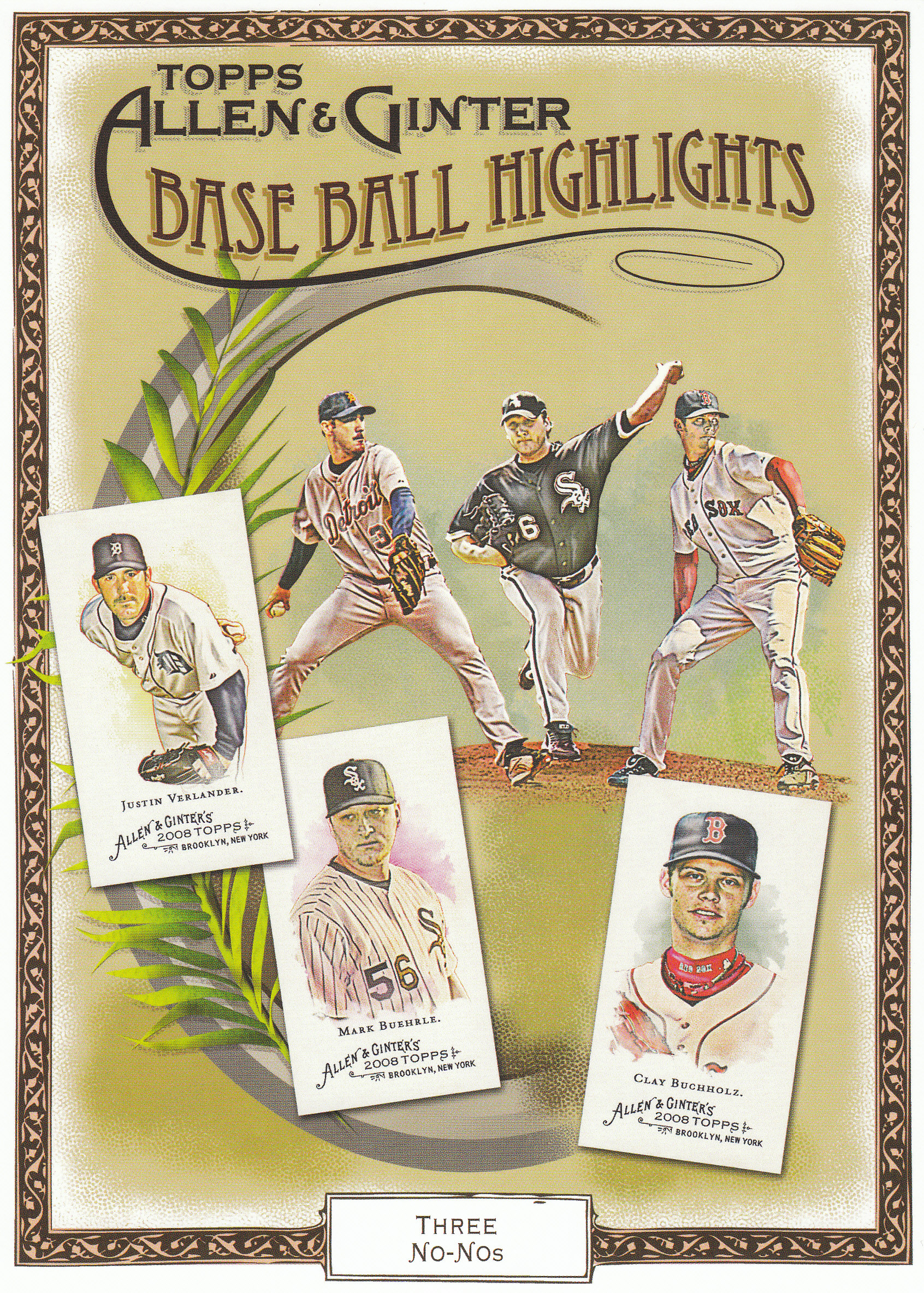 2008 Topps Allen and Ginter Cabinet Boxloader #BH5 Justin Verlander/Mark Buehrle/Clay Buchholz
