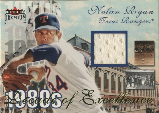 2001 Fleer Premium Decades of Excellence Memorabilia #17 Nolan Ryan Jsy