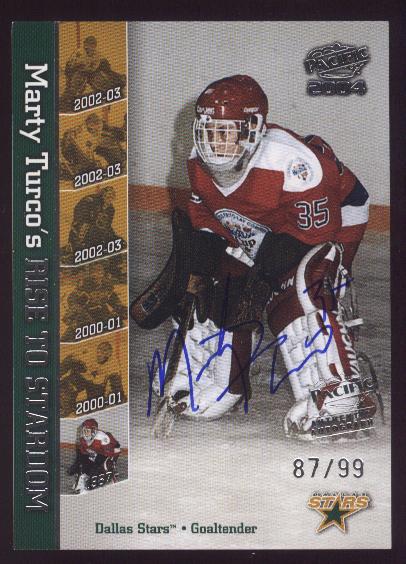 2003-04 Pacific Marty Turco Autographs #1 Marty Turco/1987