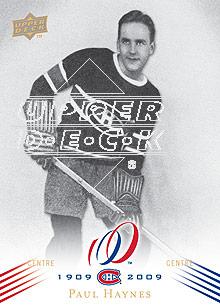 2008-09 Upper Deck Montreal Canadiens Centennial #162 Paul Haynes