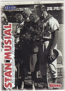 1999 Fleer Tradition Stan Musial Monumental Moments #2 Stan Musial/Mrs. Stan Musial/Values
