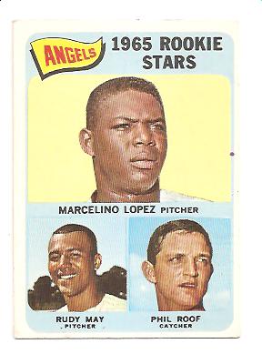 1965 Topps #537 Rookie Stars/Marcelino Lopez/Phil Roof/Rudy May RC