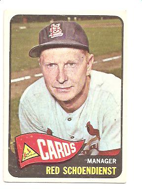 1965 Topps #556 Red Schoendienst MG SP