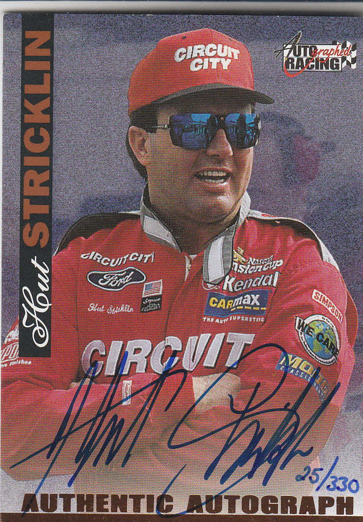 1996 Autographed Racing Autographs #55 Hut Stricklin
