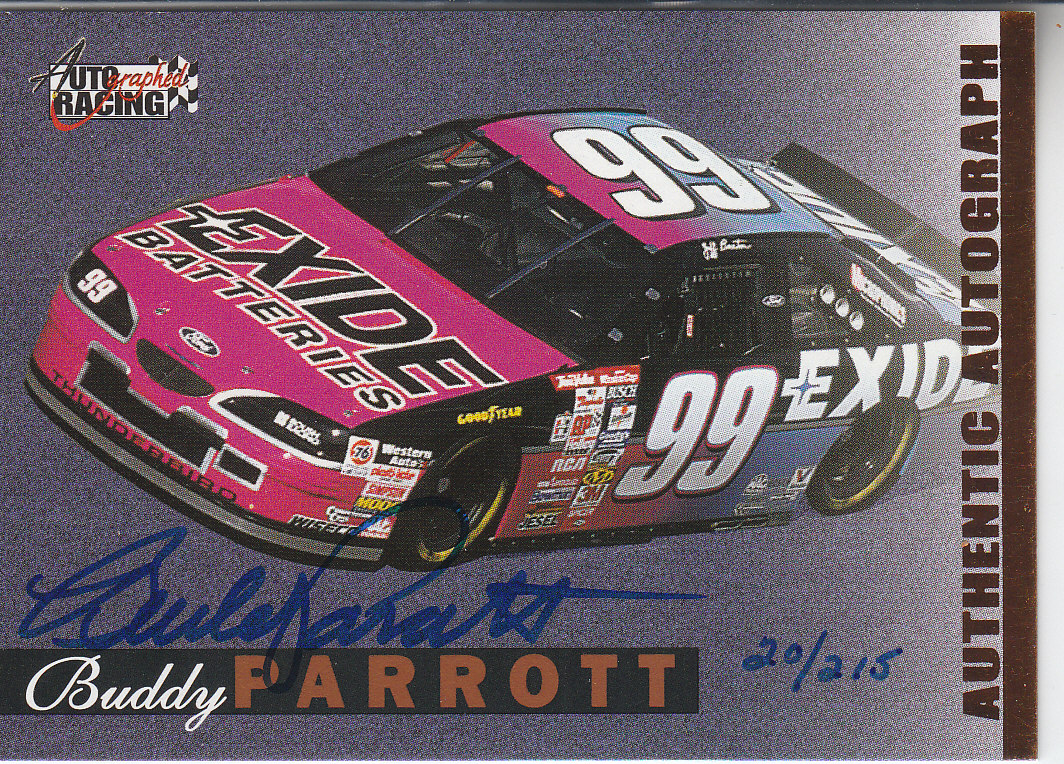 1996 Autographed Racing Autographs #39 Buddy Parrott