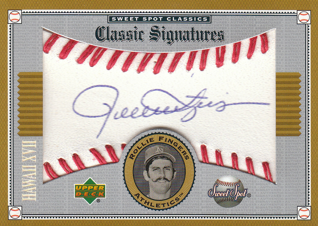 2002 Sweet Spot Classics Hawaii Signatures #SRF Rollie Fingers/25