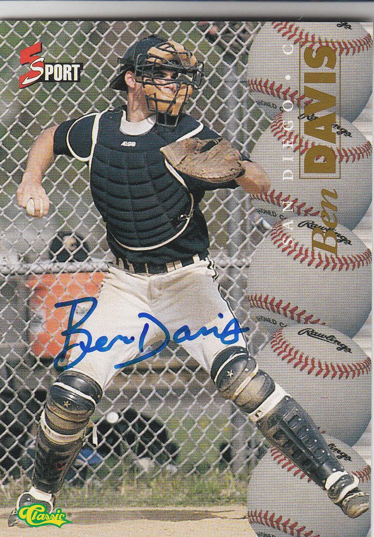 1995 Classic Five Sport Autographs #96B Ben Davis/295   