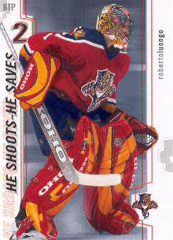 2002-03 Between the Pipes He Shoots-He Saves Points #15 Roberto Luongo 2 pt.