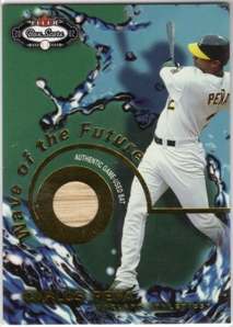 2002 Fleer Box Score Wave of the Future Game Used #8 Carlos Pena Bat