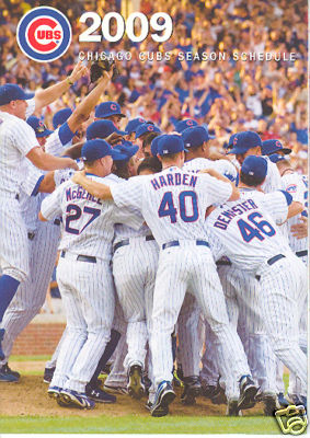 2009 Chicago Cubs Pocket Schedule ~ 2008 Championship Celebration Cover