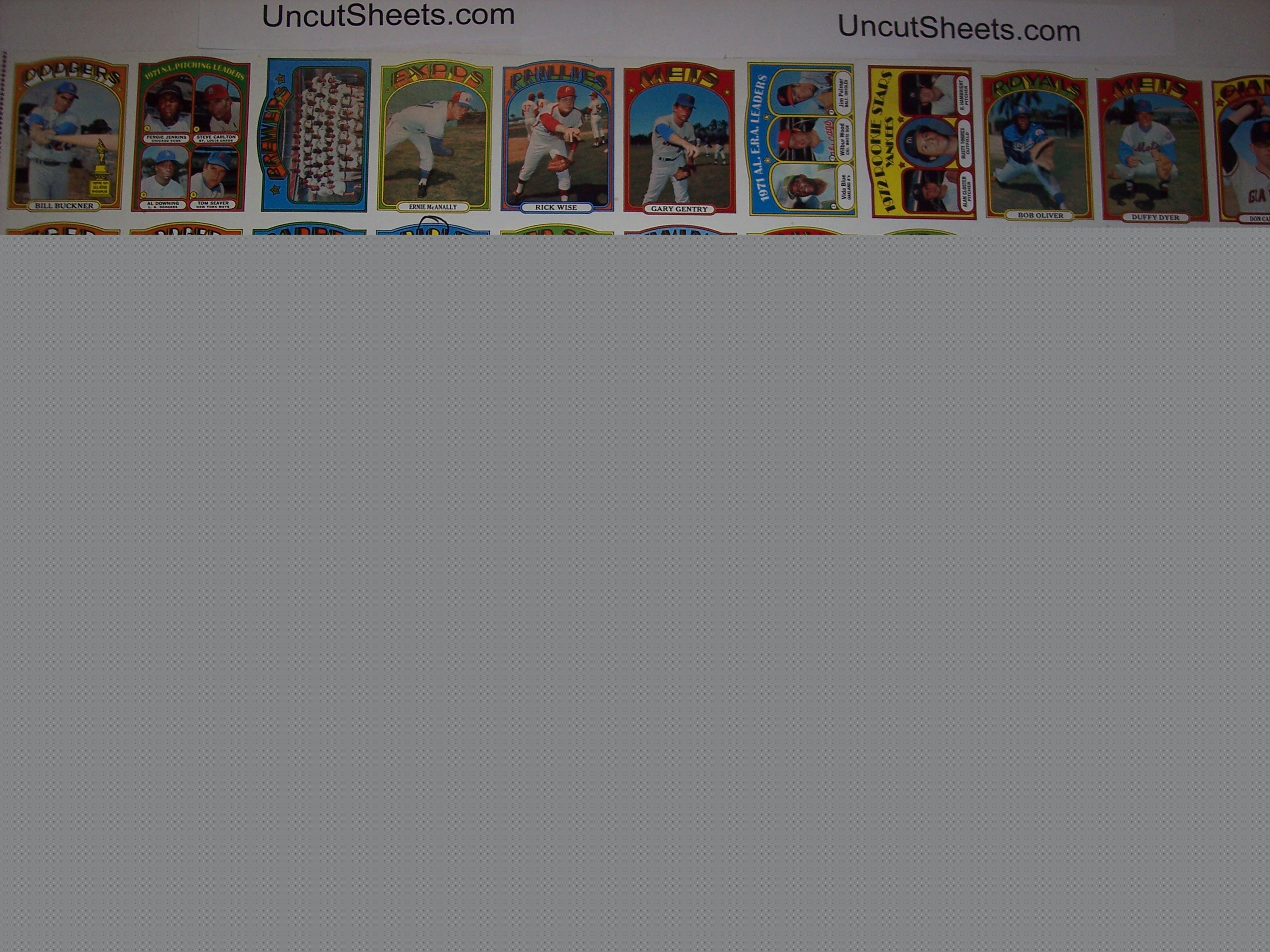 1972 Topps Uncut Sheet Many Stars From Topps Vault Many HOF