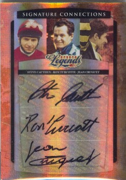 2008 Donruss Sports Legends Signature Connection Triples #2 Steve Cauthen/Ron Turcotte/Jean Cruguet/250