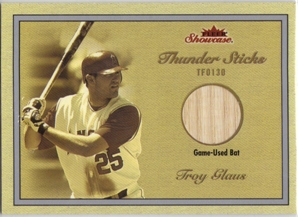 2003 Fleer Showcase Thunder Sticks Game Bat #TG Troy Glaus/799