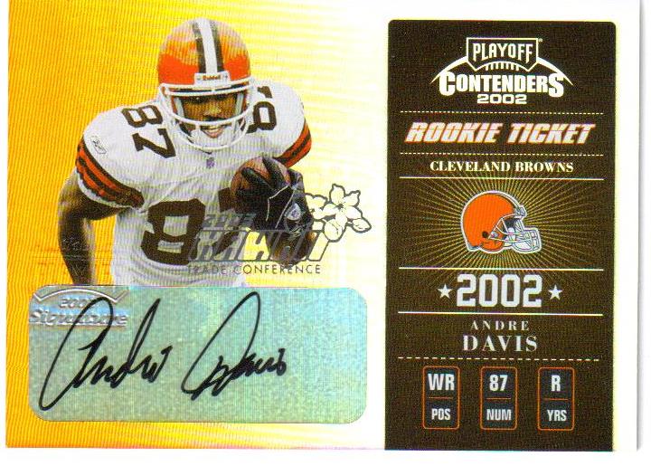 2002 Playoff Contenders Hawaii 2003 #105 Andre Davis AU
