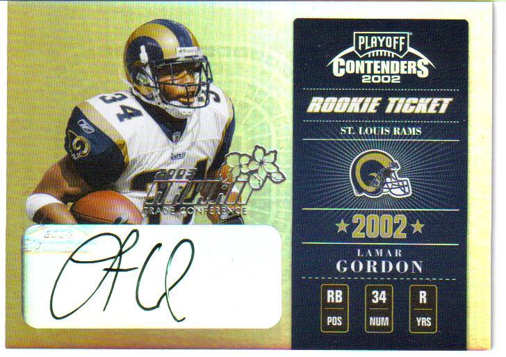 2002 Playoff Contenders Hawaii 2003 #150 Lamar Gordon AU