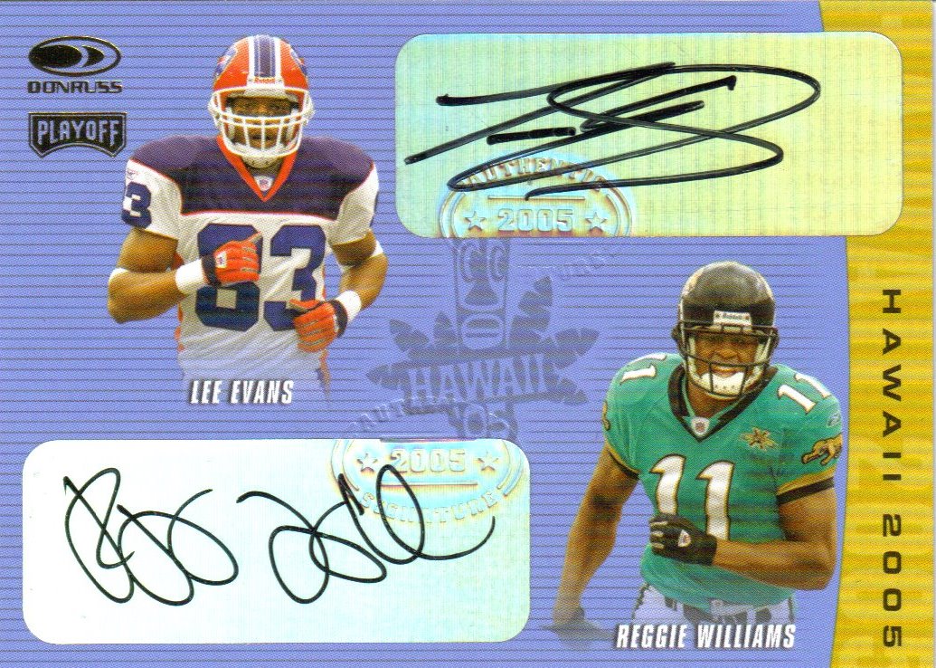 2005 Donruss/Playoff Hawaii Trade Conference Autographs #8 Lee Evans/Reggie Williams