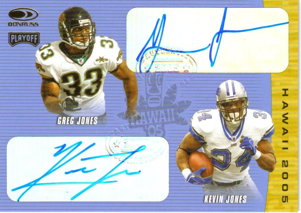 2005 Donruss/Playoff Hawaii Trade Conference Autographs #15 Kevin Jones/Greg Jones