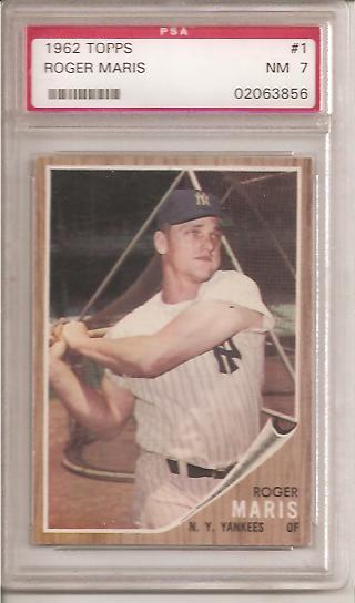 1962 Topps #1 Roger Maris front image